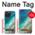 W3920 Abstract Ocean Blue Color Mixed Emerald Hard Case and Leather Flip Case For iPhone 15 Pro Max