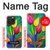 W3926 Colorful Tulip Oil Painting Hard Case and Leather Flip Case For iPhone 15 Pro Max