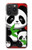 W3929 Cute Panda Eating Bamboo Hard Case and Leather Flip Case For iPhone 15 Pro Max