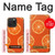 W3946 Seamless Orange Pattern Hard Case and Leather Flip Case For iPhone 15 Pro Max