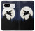 W3289 Flying Pig Full Moon Night Hard Case and Leather Flip Case For Google Pixel 8