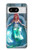 W3911 Cute Little Mermaid Aqua Spa Hard Case and Leather Flip Case For Google Pixel 8