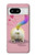 W3923 Cat Bottom Rainbow Tail Hard Case and Leather Flip Case For Google Pixel 8