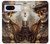 W3949 Steampunk Skull Smoking Hard Case and Leather Flip Case For Google Pixel 8