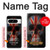 W3848 United Kingdom Flag Skull Hard Case and Leather Flip Case For Google Pixel 8 pro