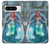 W3911 Cute Little Mermaid Aqua Spa Hard Case and Leather Flip Case For Google Pixel 8 pro