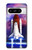 W3913 Colorful Nebula Space Shuttle Hard Case and Leather Flip Case For Google Pixel 8 pro