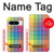 W3942 LGBTQ Rainbow Plaid Tartan Hard Case and Leather Flip Case For Google Pixel 8 pro