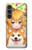 W3918 Baby Corgi Dog Corgi Girl Candy Hard Case and Leather Flip Case For Samsung Galaxy S23 FE
