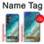 W3920 Abstract Ocean Blue Color Mixed Emerald Hard Case and Leather Flip Case For Samsung Galaxy S23 FE