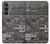 W3944 Overhead Panel Cockpit Hard Case and Leather Flip Case For Samsung Galaxy S23 FE