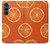 W3946 Seamless Orange Pattern Hard Case and Leather Flip Case For Samsung Galaxy S23 FE