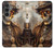 W3949 Steampunk Skull Smoking Hard Case and Leather Flip Case For Samsung Galaxy S23 FE