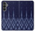 W3950 Textile Thai Blue Pattern Hard Case and Leather Flip Case For Samsung Galaxy S23 FE