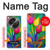 W3926 Colorful Tulip Oil Painting Hard Case and Leather Flip Case For OnePlus OPEN