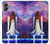 W3913 Colorful Nebula Space Shuttle Hard Case and Leather Flip Case For Samsung Galaxy A05