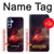 W3897 Red Nebula Space Hard Case and Leather Flip Case For Samsung Galaxy A15 5G