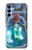 W3912 Cute Little Mermaid Aqua Spa Hard Case and Leather Flip Case For Samsung Galaxy A15 5G