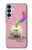 W3923 Cat Bottom Rainbow Tail Hard Case and Leather Flip Case For Samsung Galaxy A15 5G