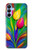 W3926 Colorful Tulip Oil Painting Hard Case and Leather Flip Case For Samsung Galaxy A15 5G