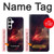 W3897 Red Nebula Space Hard Case and Leather Flip Case For Samsung Galaxy A35 5G