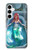 W3911 Cute Little Mermaid Aqua Spa Hard Case and Leather Flip Case For Samsung Galaxy A35 5G