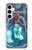 W3912 Cute Little Mermaid Aqua Spa Hard Case and Leather Flip Case For Samsung Galaxy A35 5G