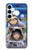 W3915 Raccoon Girl Baby Sloth Astronaut Suit Hard Case and Leather Flip Case For Samsung Galaxy A35 5G