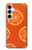 W3946 Seamless Orange Pattern Hard Case and Leather Flip Case For Samsung Galaxy A35 5G