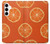 W3946 Seamless Orange Pattern Hard Case and Leather Flip Case For Samsung Galaxy A35 5G