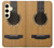 W0057 Acoustic Guitar Hard Case and Leather Flip Case For Samsung Galaxy S24