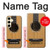W0057 Acoustic Guitar Hard Case and Leather Flip Case For Samsung Galaxy S24