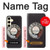 W0059 Retro Rotary Phone Dial On Hard Case and Leather Flip Case For Samsung Galaxy S24