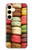 W0080 Macarons Hard Case and Leather Flip Case For Samsung Galaxy S24