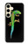 W0125 Green Madagascan Gecko Hard Case and Leather Flip Case For Samsung Galaxy S24