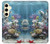 W0227 Aquarium Hard Case and Leather Flip Case For Samsung Galaxy S24