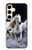 W0246 White Horse Hard Case and Leather Flip Case For Samsung Galaxy S24