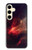 W3897 Red Nebula Space Hard Case and Leather Flip Case For Samsung Galaxy S24