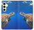W3898 Sea Turtle Hard Case and Leather Flip Case For Samsung Galaxy S24