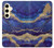 W3906 Navy Blue Purple Marble Hard Case and Leather Flip Case For Samsung Galaxy S24