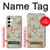 W3910 Vintage Rose Hard Case and Leather Flip Case For Samsung Galaxy S24