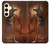 W3919 Egyptian Queen Cleopatra Anubis Hard Case and Leather Flip Case For Samsung Galaxy S24