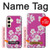 W3924 Cherry Blossom Pink Background Hard Case and Leather Flip Case For Samsung Galaxy S24