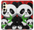 W3929 Cute Panda Eating Bamboo Hard Case and Leather Flip Case For Samsung Galaxy S24