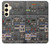 W3944 Overhead Panel Cockpit Hard Case and Leather Flip Case For Samsung Galaxy S24