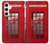 W0058 British Red Telephone Box Hard Case and Leather Flip Case For Samsung Galaxy S24 Plus
