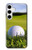 W0068 Golf Hard Case and Leather Flip Case For Samsung Galaxy S24 Plus