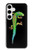 W0125 Green Madagascan Gecko Hard Case and Leather Flip Case For Samsung Galaxy S24 Plus