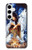 W0147 Grim Wolf Indian Girl Hard Case and Leather Flip Case For Samsung Galaxy S24 Plus