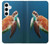 W3899 Sea Turtle Hard Case and Leather Flip Case For Samsung Galaxy S24 Plus